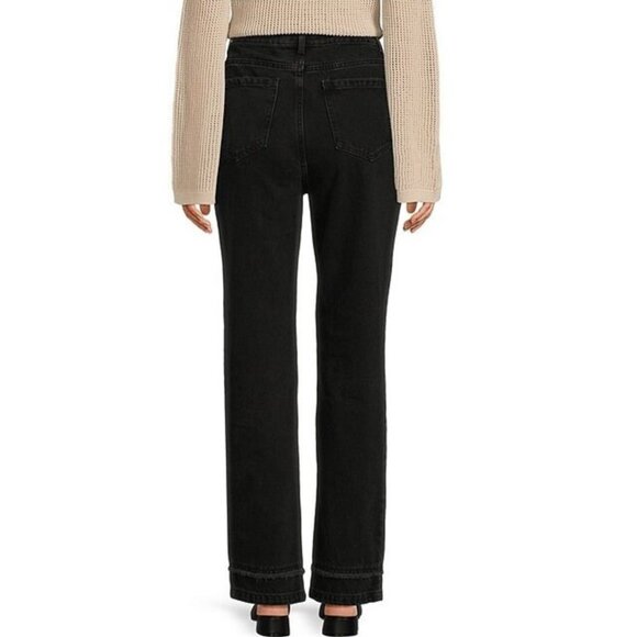 Le' AL.X Built-In Western Belt High Rise Straight Leg 5-Pocket Jeans SZ 27 - NWT - Picture 3 of 13